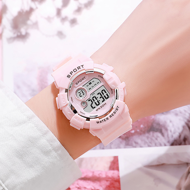 Outdoor Sport Smart Watch - แฟชั่นนาฬิกาเด็กส่องสว่างกันน้ํากีฬานาฬิกาดิจิตอลนาฬิกาปลุกนาฬิกาเด็กนักเรียนหญิงสมาร์ทนาฬิกาอิเล็กทรอนิกส์ของขวัญ