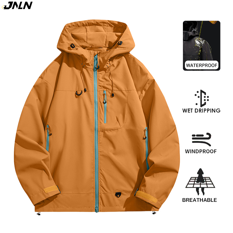 Outdoor Sport Jacket Women'S - JNLN เสื้อแจ็คเก็ตกันน้ำสำหรับผู้ชายผู้หญิง เสื้อกันลมสำหรับเดินป่า ตั้งแคมป์ ปีนเขา เสื้อกันลมสำหรับเล่นกีฬากลางแจ้ง