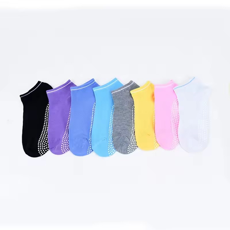 Trampoline Park Sock - 1-3 คู่ ถุงเท้ากันลื่นสำหรับผู้หญิง ถุงเท้าโยคะ ถุงเท้าผ้าฝ้ายระบายอากาศได้ดี ถุงเท้าสั้น