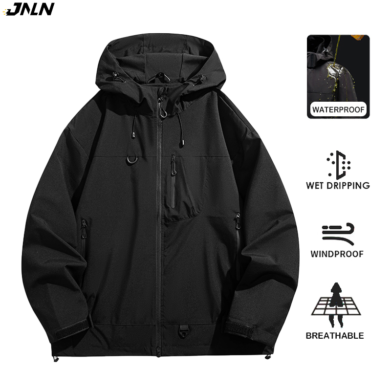 Outdoor Sport Jacket Women'S - JNLN ยูนิเซ็กส์กันน้ำเสื้อกันลมกีฬากลางแจ้งกันลมแจ็คเก็ตชั้นเดียวผู้ชายผู้หญิงเดินป่าปีนเขาเดินป่าเสื้อกันฝน