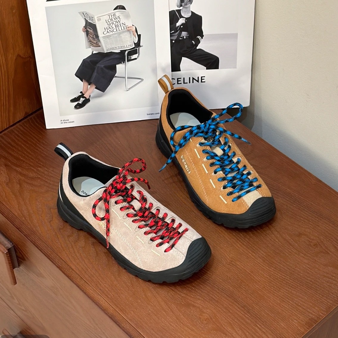 Outdoor Sports Shoes - รองเท้าปีนเขา, รองเท้าฝึกซ้อมแบบสีตัดกันสำหรับผู้หญิง, สไตล์ใหม่รับฤดูใบไม้ผลิ, รองเท้ากีฬาลำลองน้ำหนักเบาสำหรับกิจกรรมกลางแจ้ง