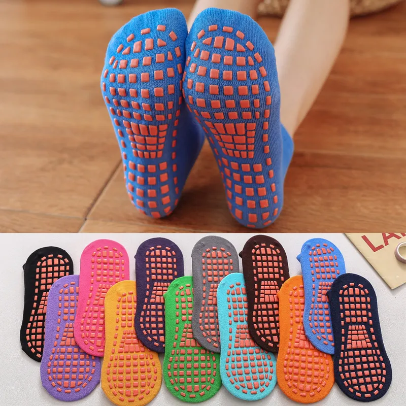 Trampoline Park Sock - เด็กผู้ใหญ่ Anti-SLIP ถุงเท้าเด็ก Trampoline ชายหญิงถุงเท้าผ้าฝ้ายความยืดหยุ่นกีฬาเด็กภายนอกเด็กถุงเท้าครอบครัว
