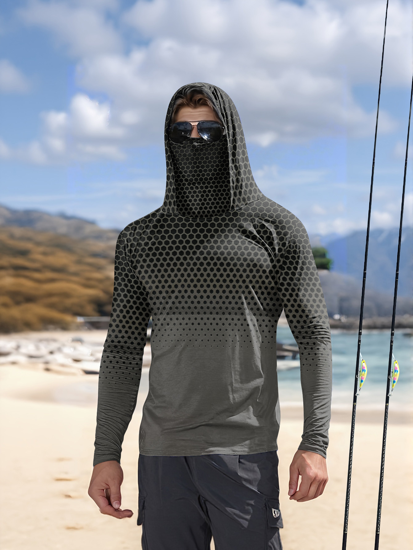 Outdoor Sports Outfit - ชุดตกปลาสำหรับผู้ชายขายดีที่สุดในฤดูร้อนปี 2026 สำหรับกิจกรรมกลางแจ้ง สวมใส่สบายและนุ่ม พร้อมลายพิมพ์ 3