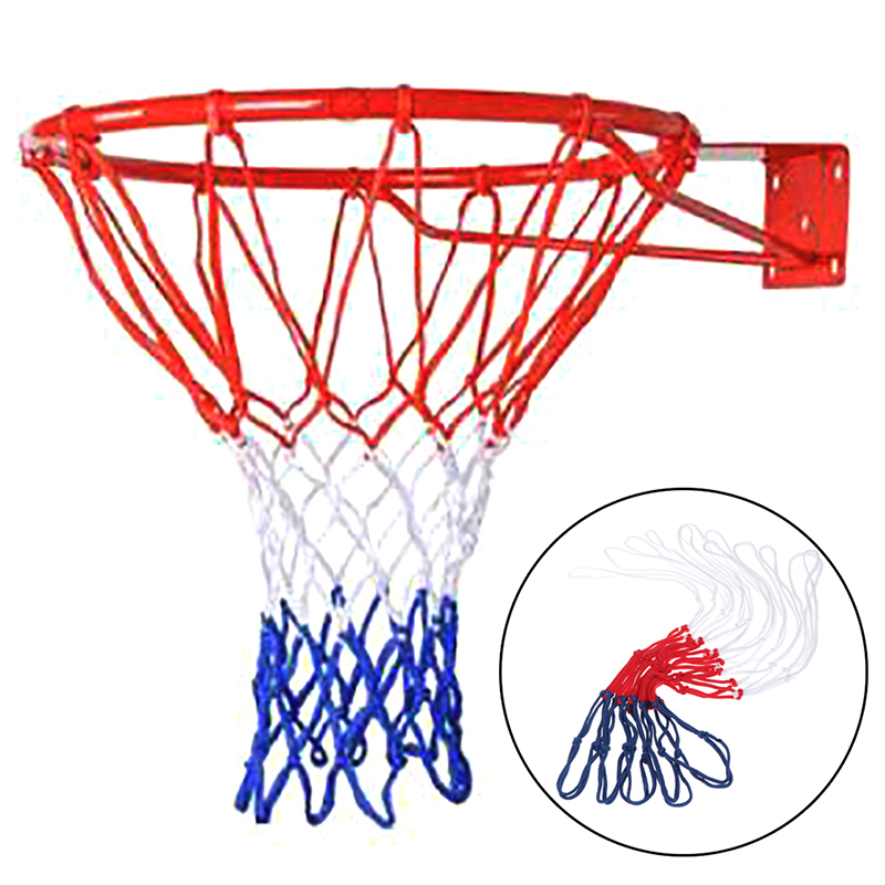 Outdoor Sport Games - ตาข่ายบาสเก็ตบอลมาตรฐานสำหรับกีฬากลางแจ้ง ห่วงไนลอนมาตรฐานสำหรับแป้นบาสเก็ตบอล พร้อมลูกบาสเก็ตบอล