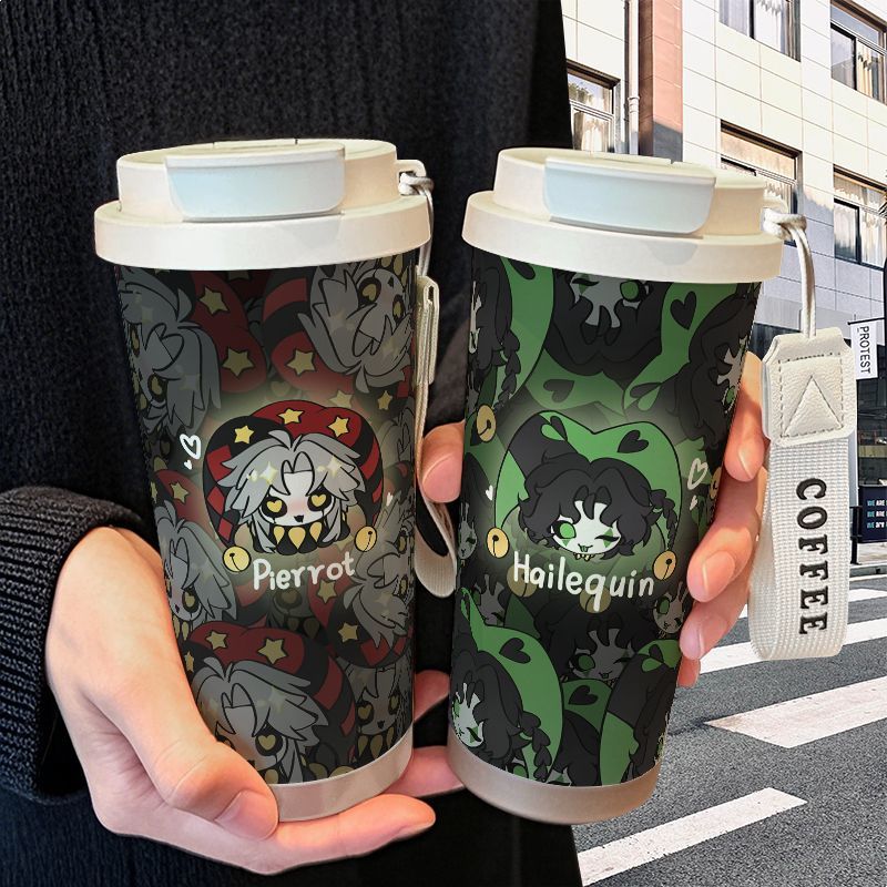 Outdoor Sports Accessories - แก้วน้ำเก็บความร้อนสแตนเลสลายอนิเมะ The Freak Circus น่ารัก พกพาสะดวกสำหรับกิจกรรมกลางแจ้ง