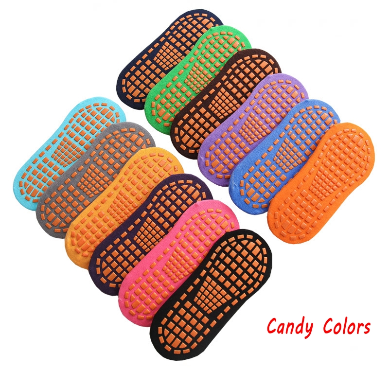 Trampoline Park Sock - 10 คู่เด็กผู้ใหญ่ Anti-SLIP ถุงเท้าเด็ก Trampoline ถุงเท้าผ้าฝ้ายถุงเท้าเด็กกีฬาเด็กชายหญิงนอกถุงเท้าเด็ก