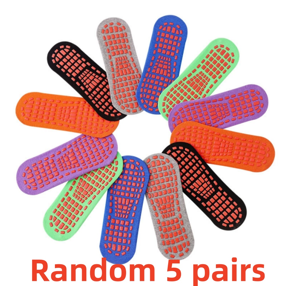 ถุงเท้าแทรมโพลีนแบบสุ่ม 5 คู่ส - Trampoline Park Sock บทวิจารณ์และราคา