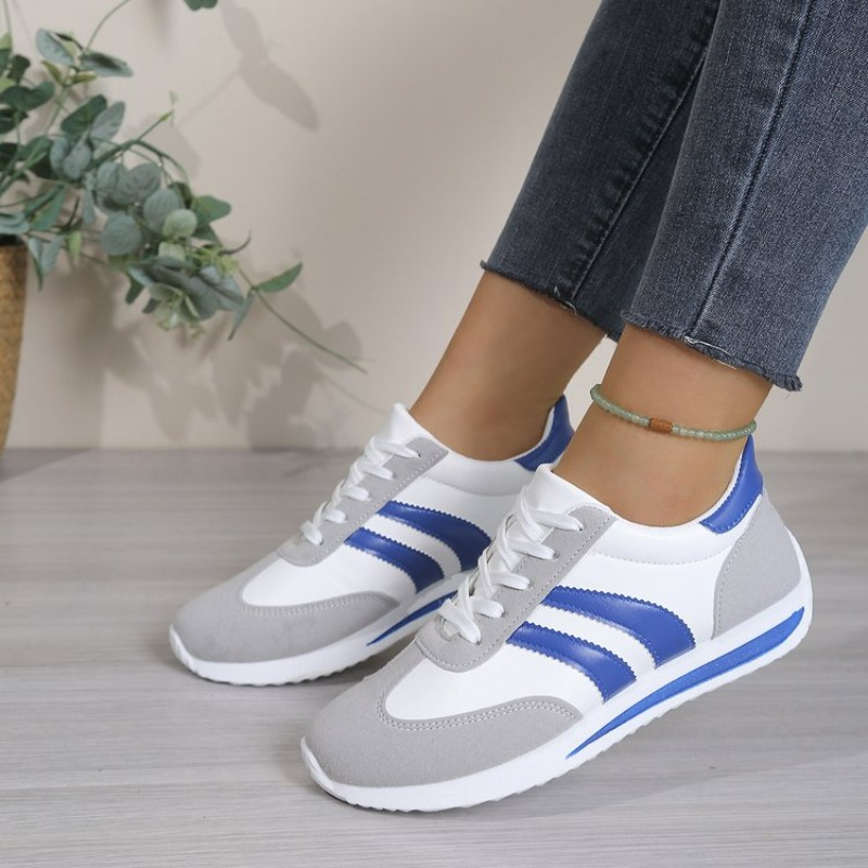 รองเท้าผ้าใบสีขาวแฟชั่นแบบผูกเ - Outdoor Sports Shoes บทวิจารณ์และราคา