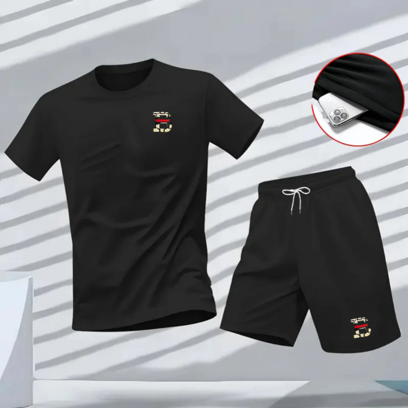ชุดเสื้อยืดแขนสั้นและกางเกงขาส - Outdoor Sports Outfit บทวิจารณ์และราคา