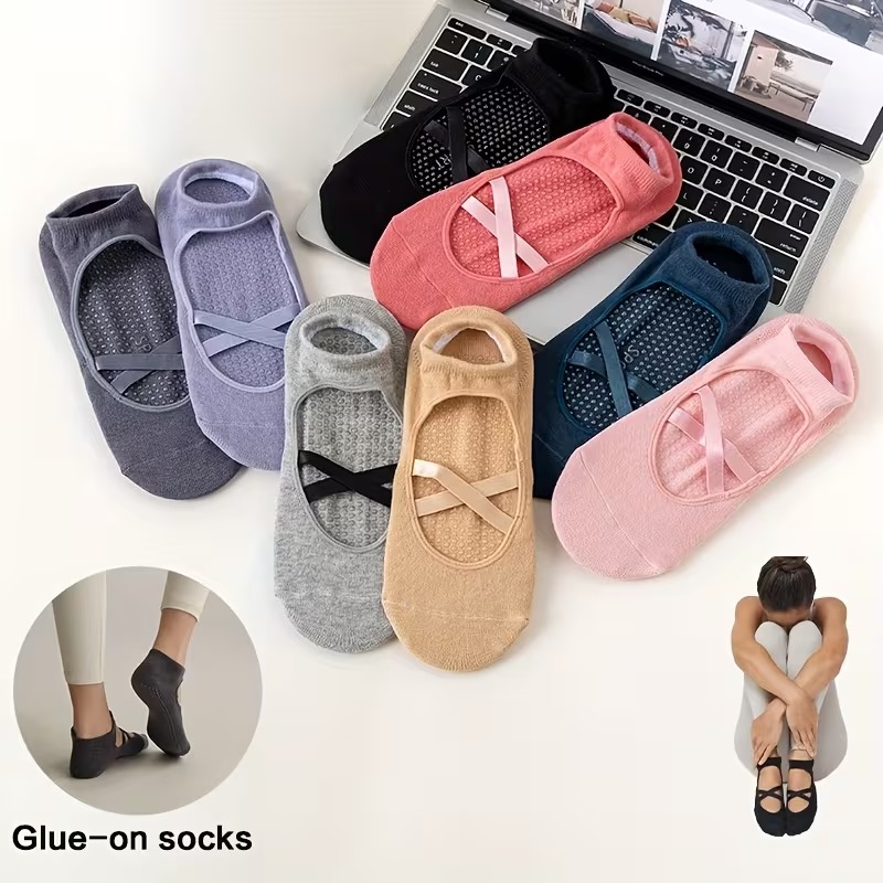 1-2 คู่ถุงเท้าโยคะกันลื่นสำหรั - Trampoline Park Sock บทวิจารณ์และราคา