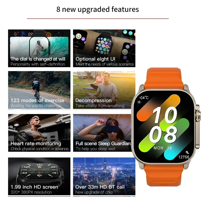 นาฬิกาซีรีส์ 9 รุ่นใหม่ PK HK8 - Outdoor Sport Smart Watch บทวิจารณ์และราคา