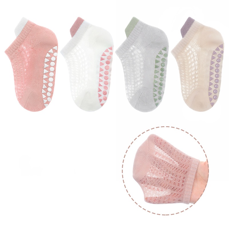 4 คู่บางเด็กทารกถุงเท้าเรือสํา - Trampoline Park Sock บทวิจารณ์และราคา