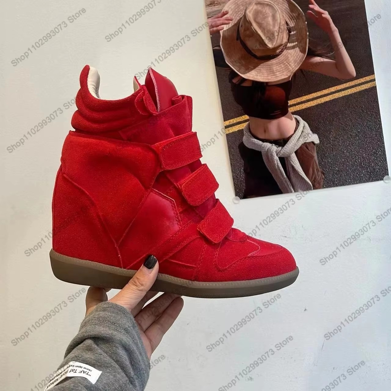 รองเท้าผ้าใบหุ้มข้อส้นลิ่มซ่อน - Outdoor Sports Shoes บทวิจารณ์และราคา